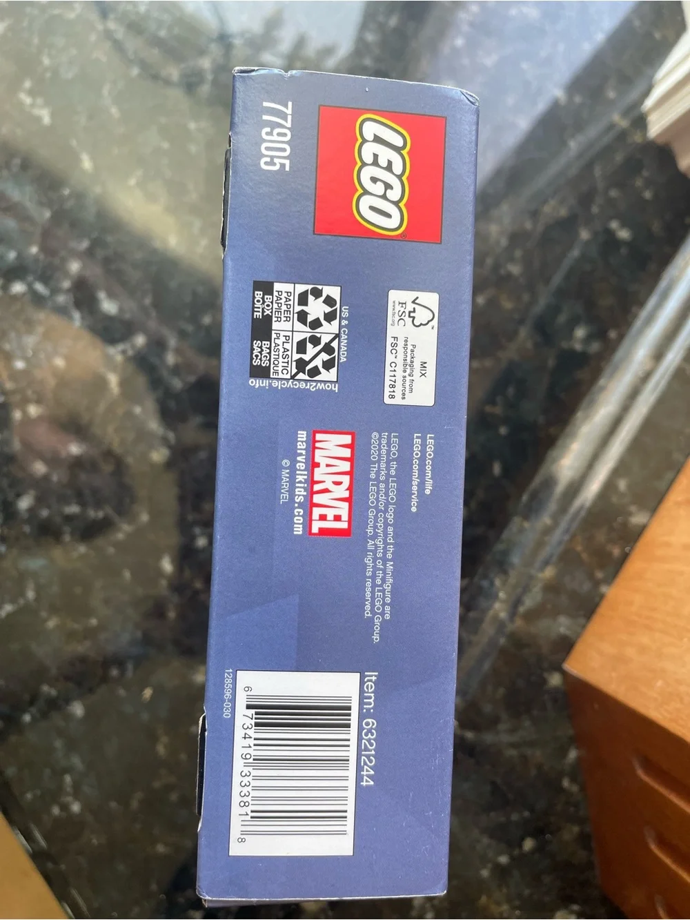 Lego Marvel Black Widow Minifigure  - Blue with Red Logo Special Limited Edition